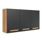 Armario de Cozinha Aéreo Intenza 120cm 3 Portas Freijó/Chumbo - Nicioli