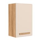 Armario de Cozinha Aéreo Intenza 40cm 1 Porta Freijó/Off White Cristal - Nicioli