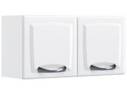 Armário de Cozinha Aéreo Itatiaia Aço 2 Portas Geladeira New Premium Branco Neve