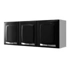 Armário De Cozinha Aéreo Rose Em Aço 105cm 3 Portas Itatiaia Preto Armário De Cozinha Aéreo Rose Em Aço 105cm 3 Portas Itatiaia Preto