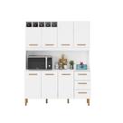 Armário De Cozinha Alice 1,57m Com 7 Portas Branco Armário De Cozinha Alice 1,57m Com 7 Portas Branco