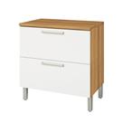 Armário de Cozinha Balcão 1 Porta 1 Gaveta 100% MDF Burguesa 80cm