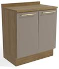 Armário de Cozinha Balcão 2 Portas 80cm com Tampo M623 Botanic Kappesberg
