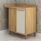 Armário de Cozinha Balcão de Canto 1 Porta Rubi 88cm