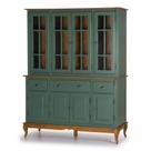 Armário de Cozinha com Cristaleira de Vidro e Madeira Hannover com 8 Portas 3 Gavetas - M560806