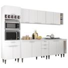 Armário de Cozinha Com Tampo CP07 280cm Pérola Branco Z34 - Mpozenato