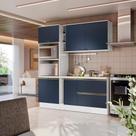 Armário De Cozinha Compacta 100% Mdf 205cm Branco/azul Profundo Celeste Kappesberg Armário De Cozinha Compacta 100% Mdf 205cm Branco/azul Profundo Celeste Kappesberg