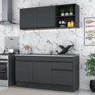 Armário de Cozinha Compacta 150cm com Rodapé Veneza Multimóveis V2114