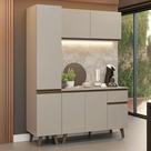 Armário De Cozinha Compacta 160 Cm Crema Nice Madesa 01 Crema