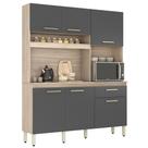 Armário de Cozinha Compacta 160cm Saul D02 Avena/Grafito - Mpozenato