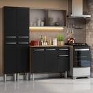 Armário de Cozinha Compacta 169cm Rustic/Preto Emilly Madesa 10