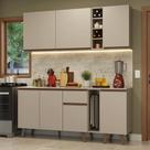 Armário de Cozinha Compacta 180 cm Crema Nice Madesa 01