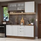 Armário De Cozinha Compacta 180 Cm Rustic-branco Vik Madesa 03 Rustic-branco