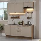 Armário de Cozinha Compacta 180 cm Rustic/Crema Vik Madesa 01