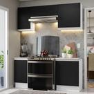 Armário de Cozinha Compacta 180cm Branco/Preto Glamy Madesa 12 Armário de Cozinha Compacta 180cm Branco/Preto Glamy Madesa 12