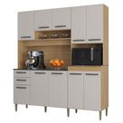 Armário de Cozinha Compacta 180cm Regina P11 Damasco/Off White - Mpozenato