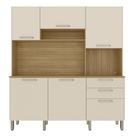 Armário de Cozinha Compacta 180cm Turim Plus Freijó/Soft Z06 - Mpozenato