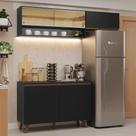 Armário de Cozinha Compacta 190cm Preto Reims Madesa 07