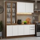 Armário de Cozinha Compacta 190cm Rustic/Branco Stella Madesa 03