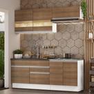 Armário de Cozinha Compacta 200cm Branco/Rustic Glamy Madesa 07