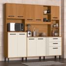 Armário de Cozinha Compacta 210cm com 10 Portas e 2 Gavetas Multimóveis CR20288