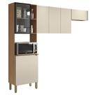Armário de Cozinha Compacta 251cm Laura Plus Soft/Freijó Z06 - Mpozenato Armário de Cozinha Compacta 251cm Laura Plus Soft/Freijó Z06 - Mpozenato