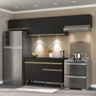 Armário de Cozinha Compacta 260cm com Leds Veneza Up Multimóveis V2022 Armário de Cozinha Compacta 260cm com Leds Veneza Up Multimóveis V2022