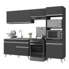 Armário de Cozinha Compacta 4 peças MP3693.898 Veneza Multimóveis Preto Armário de Cozinha Compacta 4 peças MP3693.898 Veneza Multimóveis Preto
