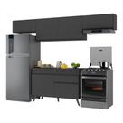 Armário de Cozinha Compacta 4 peças MP3697.895 Veneza Preto Armário de Cozinha Compacta 4 peças MP3697.895 Veneza Preto