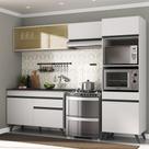 Armário De Cozinha Compacta 4 Peças Veneza Branco Armário De Cozinha Compacta 4 Peças Veneza Branco