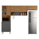 Armário De Cozinha Compacta 6 Portas 2 Nichos Alba