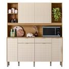 Armário De Cozinha Compacta 6 Portas 5 Nichos Mantra Armário De Cozinha Compacta 6 Portas 5 Nichos Mantra