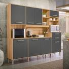 Armário de Cozinha Compacta 8 Portas 2 Gavetas Hortelã