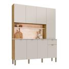 Armário de Cozinha Compacta 8 Portas e 1 Gaveta 161cm Dacar Freijó/Soft - Pallazio