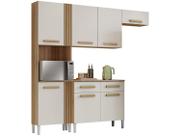 Armário de Cozinha Compacta Aramóveis Juma com Balcão 7 Portas 2 Gavetas
