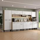Armário de Cozinha Compacta Arizona Clear Carraro Carvalho com Branco