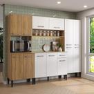 Armário de Cozinha Compacta Arizona Nice Carraro Carvalho com Branco