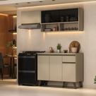 Armário de Cozinha Compacta Atlanta Kitch Carraro Amêndoa