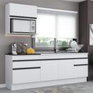 Armário De Cozinha Compacta Branco/preto Armário De Cozinha Compacta Branco/preto