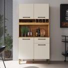 Armário de Cozinha Compacta com 4 Portas 1 Gaveta 102cm 100% MDF Geórgia Espresso Móveis