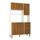 Armário de Cozinha Compacta com 5 Portas e 3 Gavetas Sofia Luciane Móveis Armário de Cozinha Compacta com 5 Portas e 3 Gavetas Sofia Luciane Móveis