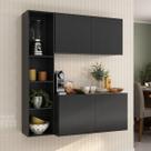 Armário de Cozinha Compacta com Balcão Linea Fit 4 Portas Multimóveis MP2218