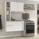 Armário De Cozinha Compacta Com Balcão Sofia Multimóveis V2001 - Branco Branco