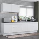 Armário De Cozinha Compacta Com Rodapé Branco Armário De Cozinha Compacta Com Rodapé Branco