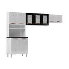 Armário de Cozinha Compacta de Aço 3 Peças para Micro-ondas com Vidros Multimóveis CR20350