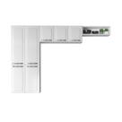 Armário de Cozinha Compacta de Aço Itatiaia Rose Suspenso 245cm 7 Portas 6 Prateleiras Branco