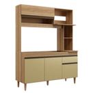 Armário de Cozinha Compacta em MDP Mel e Areia 1,95 x 1,53 m Splendore