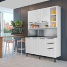 Armário de Cozinha Compacta Itatiaia 8 Portas 2 Gavetas Branco