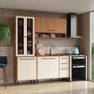 Armário de Cozinha Compacta Modulada 3 Peças com Balcão Havana Multimóveis CR20331