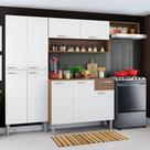 Armário de Cozinha Compacta Rustic/Branco Emily Top Madesa